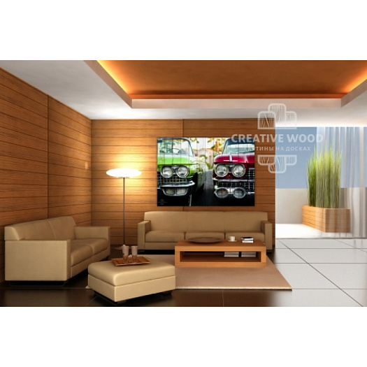 Картины в интерьере артикул AUTO - 14 Фары, AUTO, Creative Wood